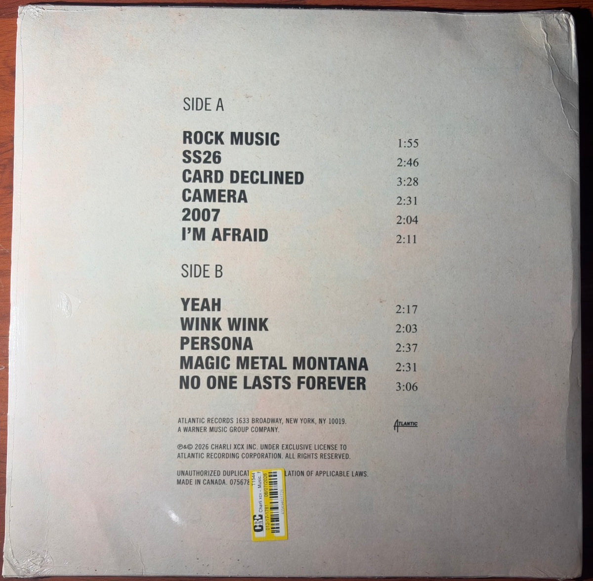 Music, Fashion, Film (Target Exclusive) vinyl - Charli XCX LP (READ DESCRIPTION)