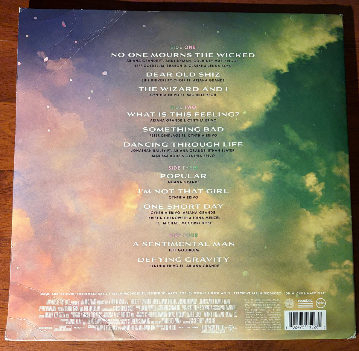 Wicked: The Soundtrack vinyl - Wicked 2LP (NOT SEALED, READ DESCRIPTION)